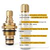 Avenuebool Faucet Stem Brass Shower Knob Replacement Kit-3