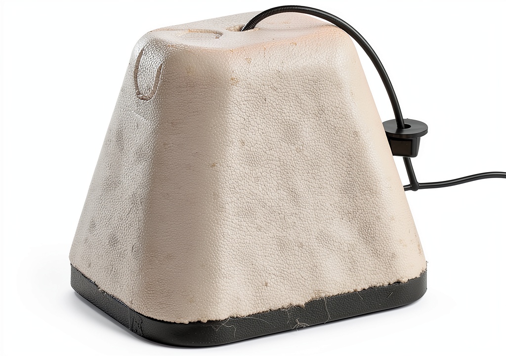 Frost King FC1 foam faucet cover installed on an outdoor spigot