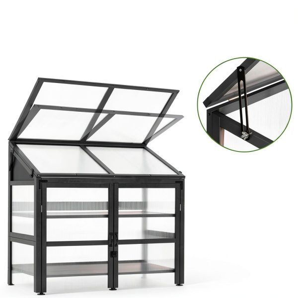 Newacme LLC Wood Greenhouse Cold Frame-5