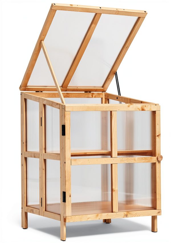 Wooden Cold Frame Greenhouse GardenPro Foldable-1