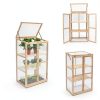 Panda Eye 2-Door Cedar Wood Greenhouse-3