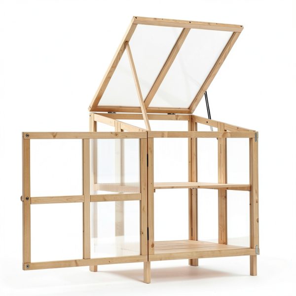 Wooden Cold Frame Greenhouse GardenPro Foldable-7