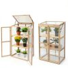 Panda Eye 2-Door Cedar Wood Greenhouse-2