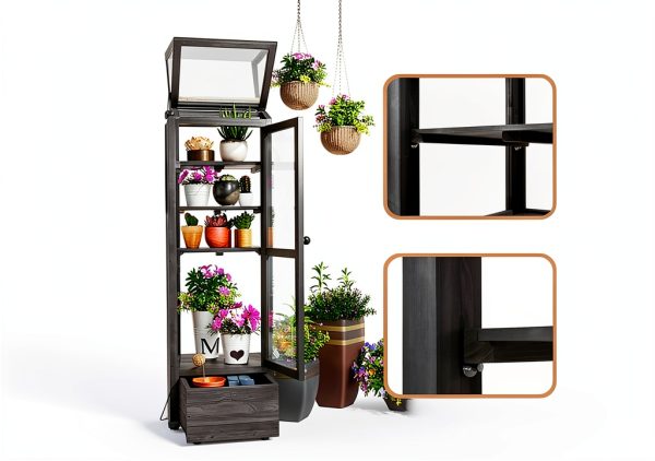 Thctvous Wood Cold Frames for Winter Gardening-3