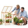 Wooden Cold Frame Greenhouse GardenPro Foldable-6