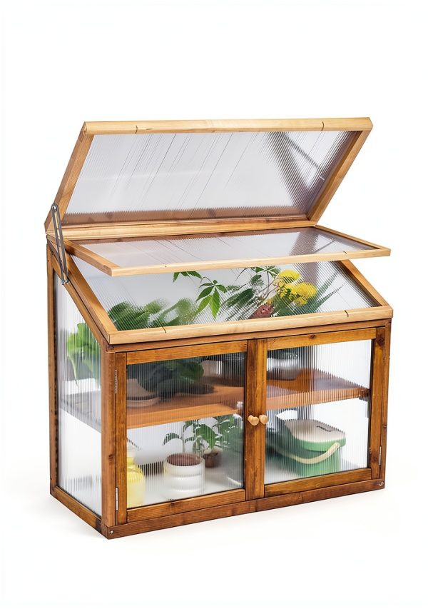 Greenhouse Cold Frame Beipoo BPG5004 Transparent PVC Adjustable Roof-5