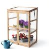Giantex Greenhouse Cold Frame GT2979 Double Shelves Foldable Top-2