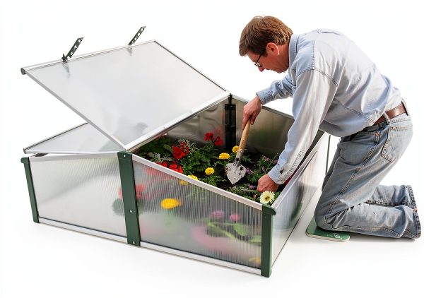 Exaco Cold Frame CF120/100-NP 48x40x17 Outdoor Twin‑Wall Polycarbonate-0