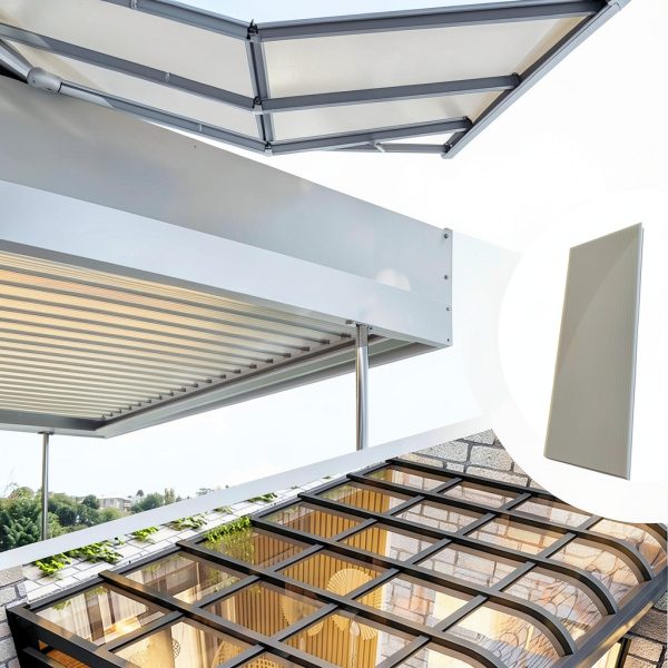 SUNRISELAND Polycarbonate Roofing Sheet 6‑Pack UV Panels-4