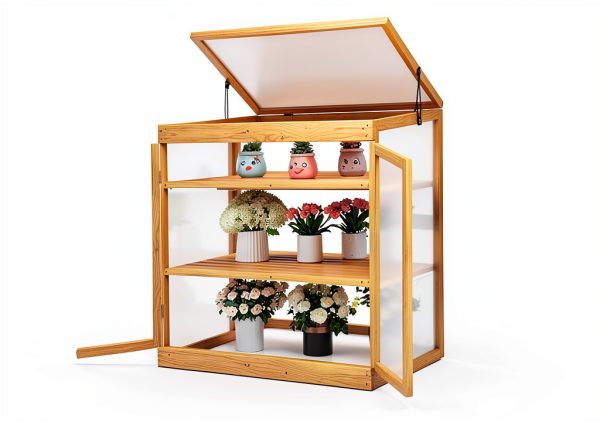 Greenhouse JOYBASE 25-8-5225 Wood Polycarbonate with Adjustable-8
