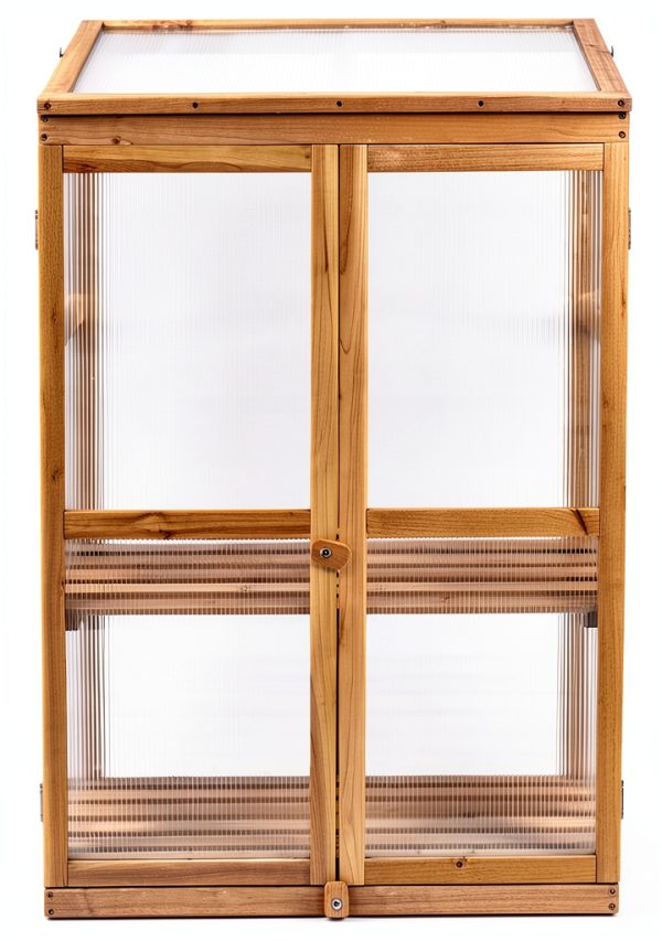 Giantex Greenhouse Cold Frame GT2979 Double Shelves Foldable Top-6