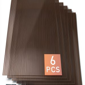 SUNRISELAND Polycarbonate Roofing Sheet 6‑Pack UV Panels-0