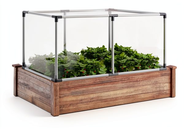 Warmfarm Mini Greenhouse PVC Portable Plant Protector 35x17.8x17.8in-0