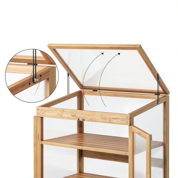 Greenhouse JOYBASE 25-8-5225 Wood Polycarbonate with Adjustable-2