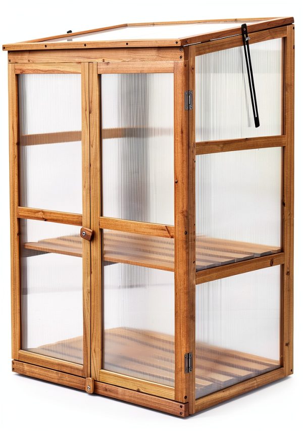 Giantex Greenhouse Cold Frame GT2979 Double Shelves Foldable Top-7