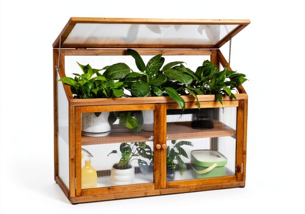 Greenhouse Cold Frame Beipoo BPG5004 Transparent PVC Adjustable Roof-0