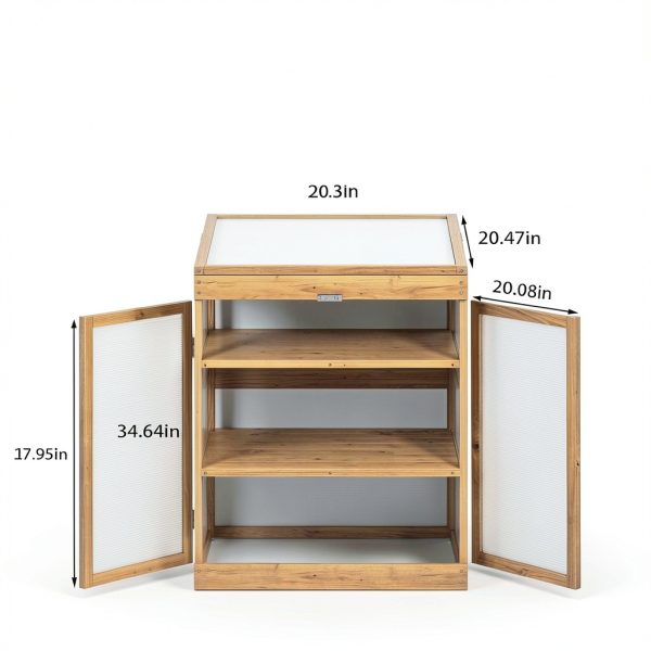Greenhouse JOYBASE 25-8-5225 Wood Polycarbonate with Adjustable-1