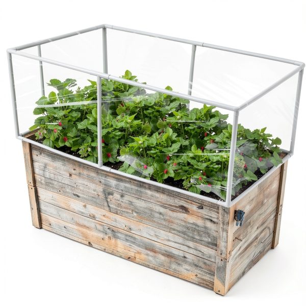 Warmfarm Mini Greenhouse PVC Portable Plant Protector 35x17.8x17.8in-3