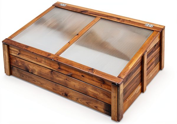 Tierra Garden Wood Cold Frame 39.4" x 23.6" Model 4440 with Drainage-1