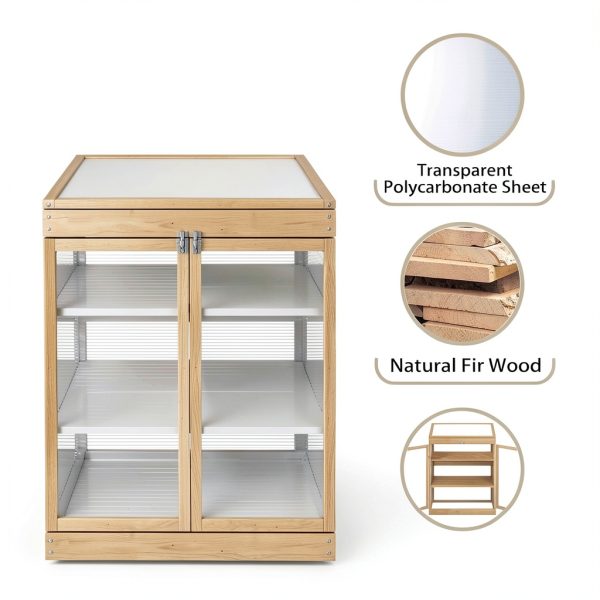 Greenhouse JOYBASE 25-8-5225 Wood Polycarbonate with Adjustable-6
