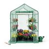 Greenhouse 3 Tier Walk In Metal Frame with Mesh Windows by WILL GLOBAL-6