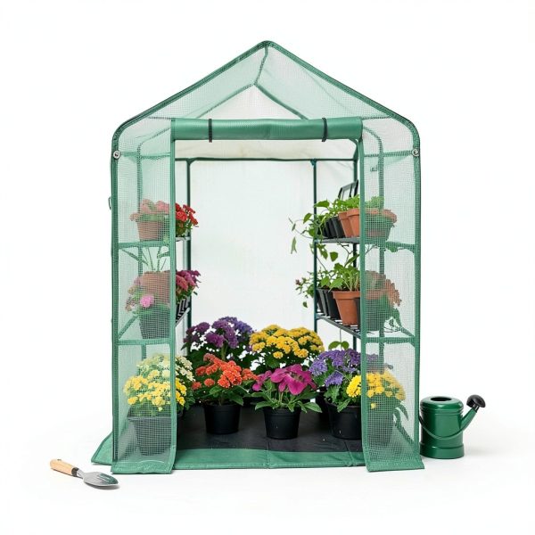 Greenhouse 3 Tier Walk In Metal Frame with Mesh Windows by WILL GLOBAL-6