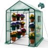 Greenhouse 3 Tier Walk In Metal Frame with Mesh Windows by WILL GLOBAL-0