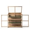Macrout Wooden Cold Frame Greenhouse Adjustable Shelf Lockable Door-4
