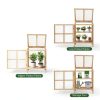 Foldable Wooden Cold Frame Greenhouse, 2-Tier Mini Greenhouse with Shelves, Planter Box for Herbs, Succulents & Seed Starting, Extend Your Growing Season for Patio & Garden-1