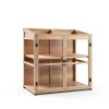 Macrout Wooden Cold Frame Greenhouse Adjustable Shelf Lockable Door-2